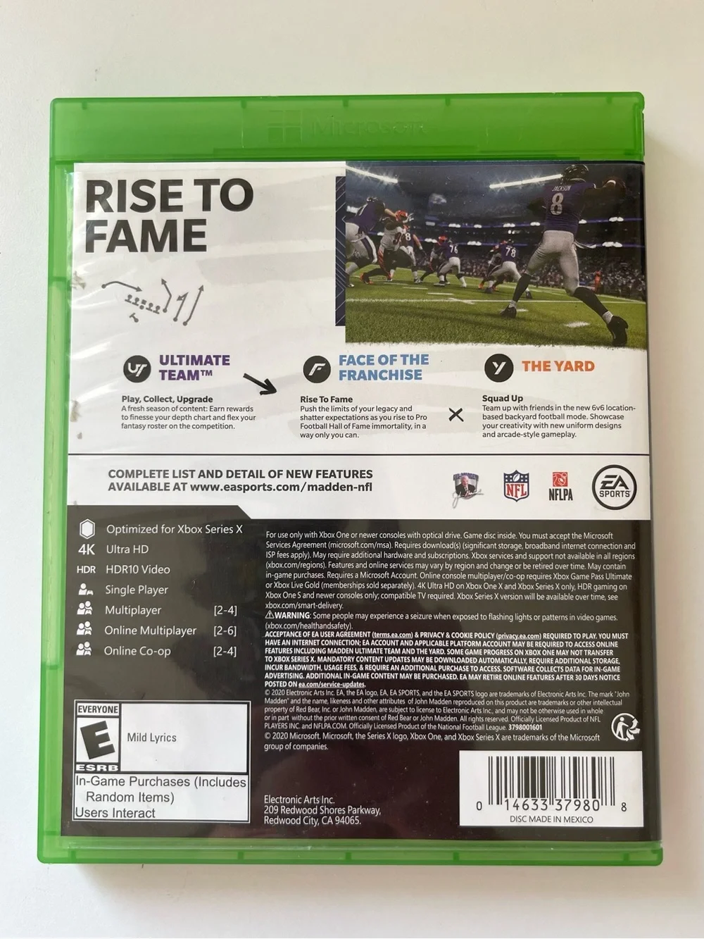 Xbox Football & Basketball Game Lot - Madde 15 17 21 & NBA Live 18 - 4 Games